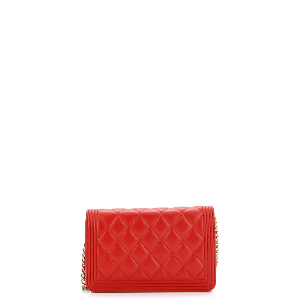 Boy Wallet on Chain Quilted Lambskin