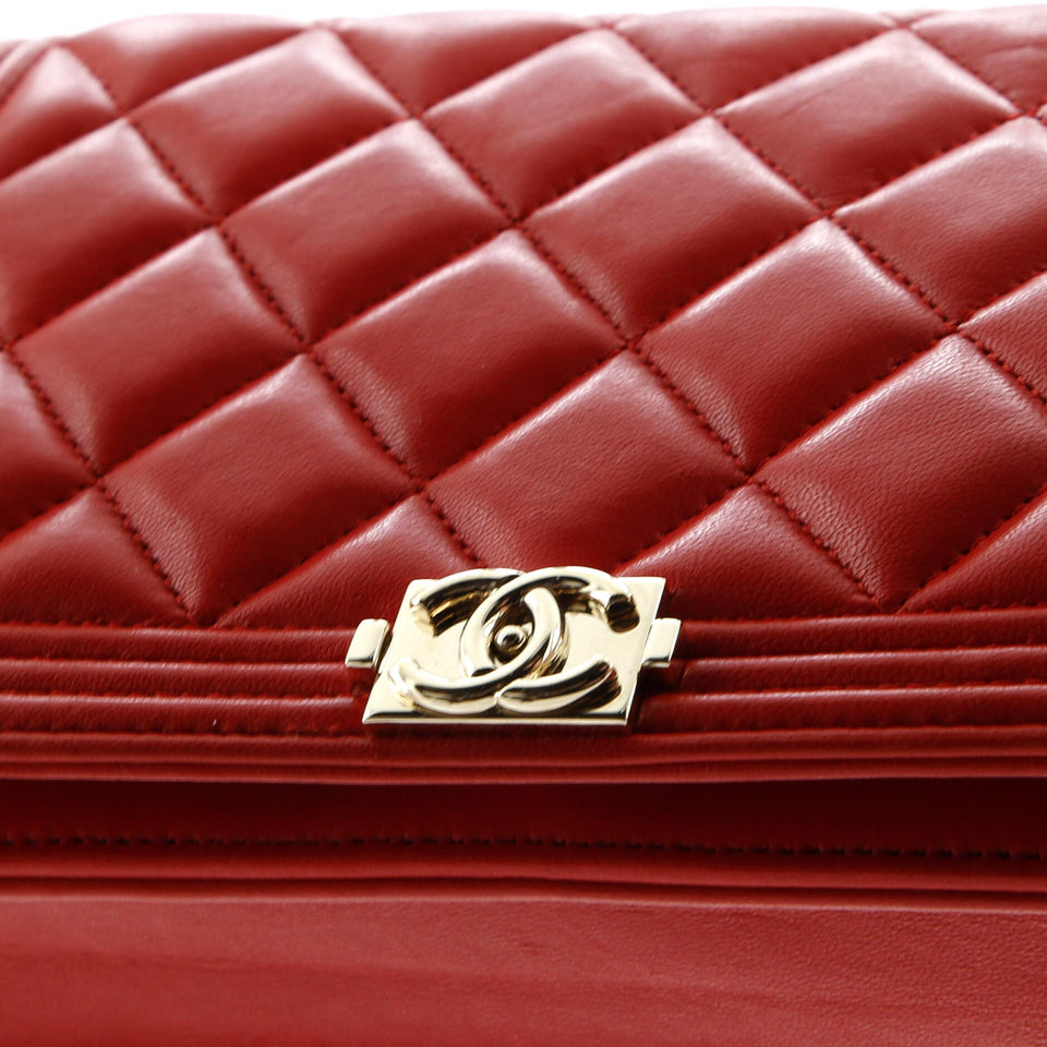 Boy Wallet on Chain Quilted Lambskin