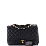 Classic Double Flap Bag Quilted Caviar Maxi