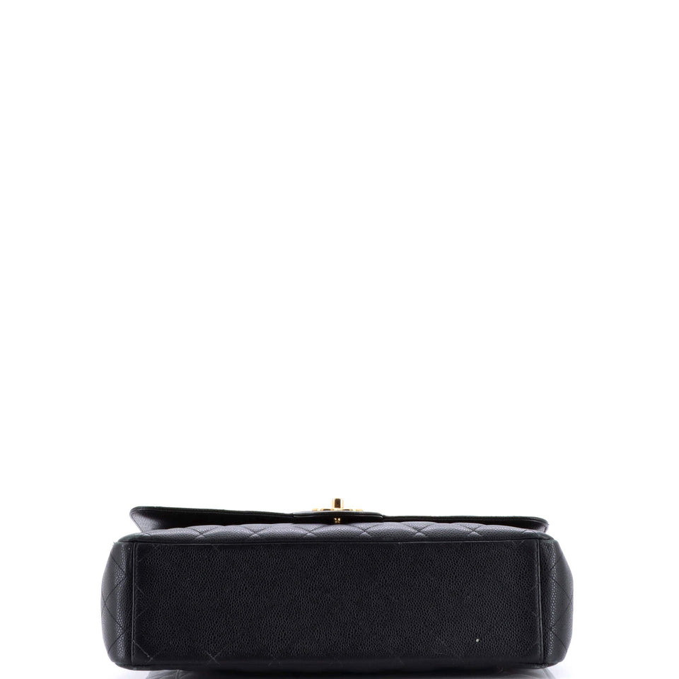 Classic Double Flap Bag Quilted Caviar Maxi