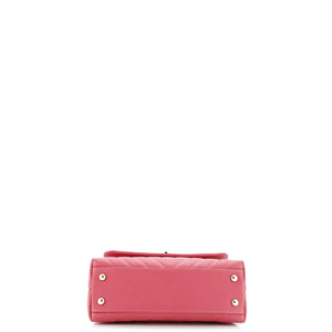 Coco Top Handle Bag Chevron Caviar with Lizard Embossed Handle Mini
