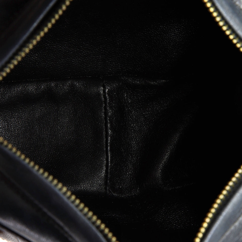 Vintage Diamond CC Camera Bag Quilted Leather Small