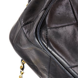 Vintage Diamond CC Camera Bag Quilted Leather Small