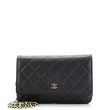 Wallet on Chain Quilted Caviar