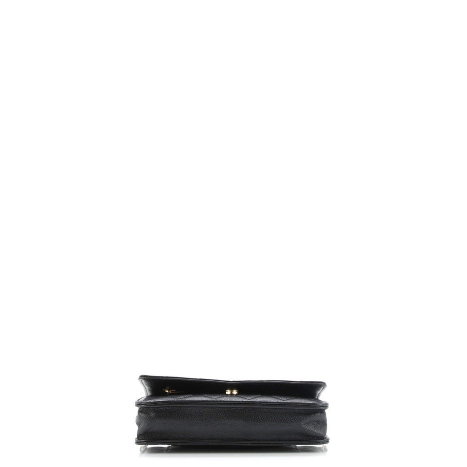 Wallet on Chain Quilted Caviar