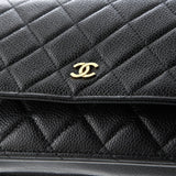 Wallet on Chain Quilted Caviar