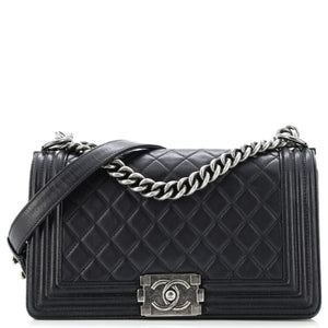 Boy Flap Bag Quilted Calfskin Old Medium