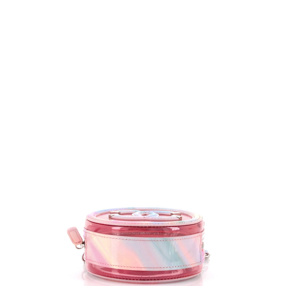 Filigree Round Clutch with Chain PVC with Lambskin Mini