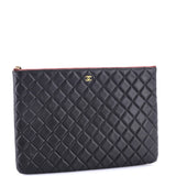O Case Clutch Quilted Caviar Large