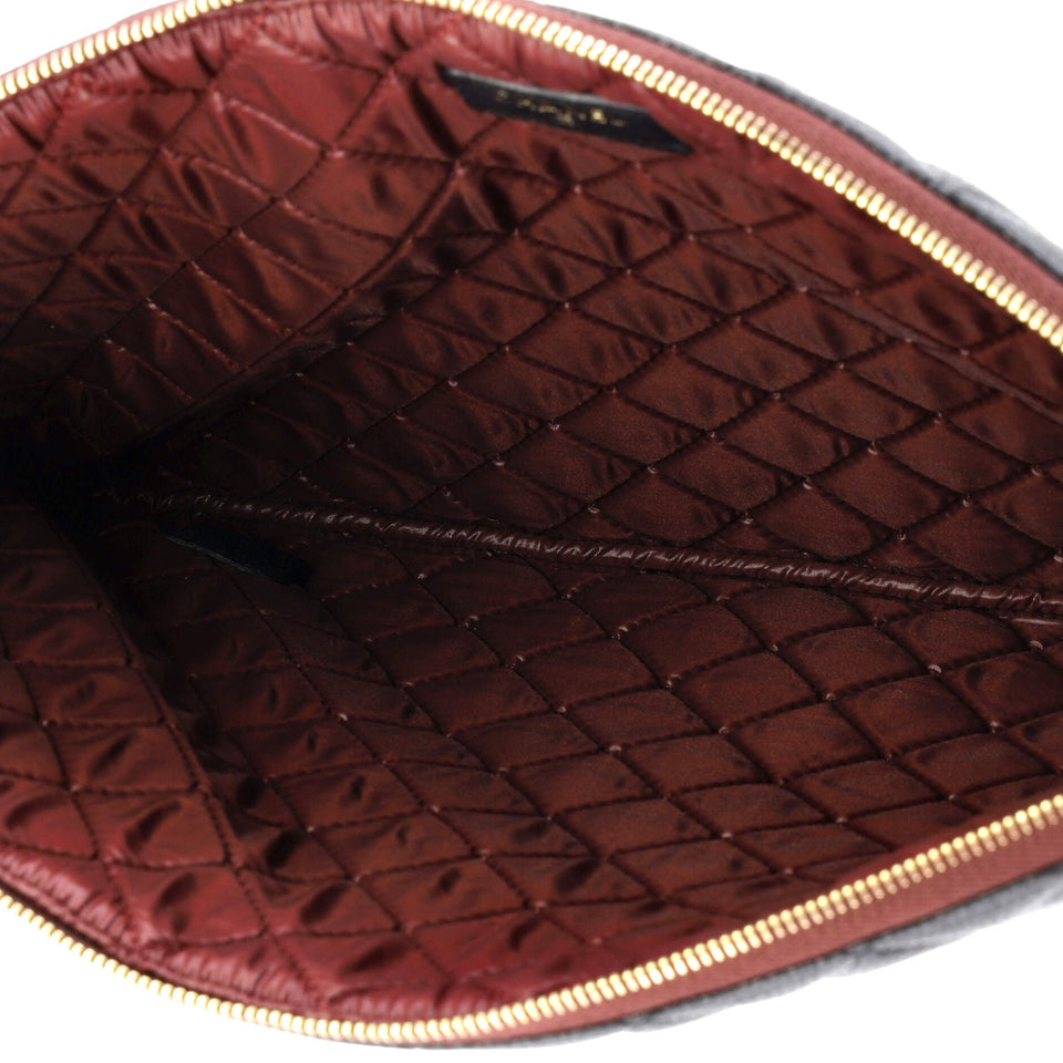 O Case Clutch Quilted Caviar Large
