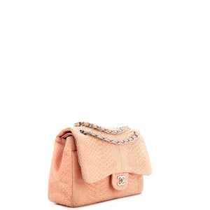 Classic Double Flap Bag Python Jumbo