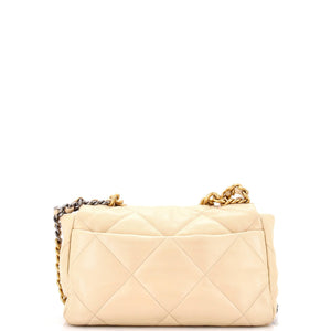 19 Flap Bag Quilted Leather Large
