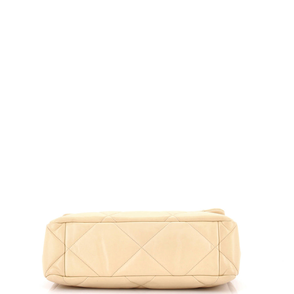 19 Flap Bag Quilted Leather Large
