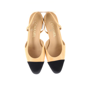 Women's Cap Toe CC Slingback Flats Leather