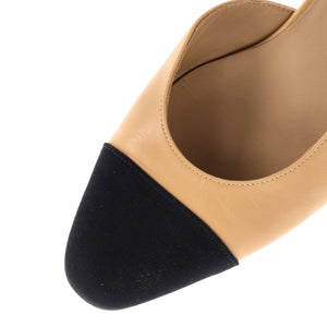 Women's Cap Toe CC Slingback Flats Leather