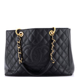 Grand Shopping Tote Quilted Caviar