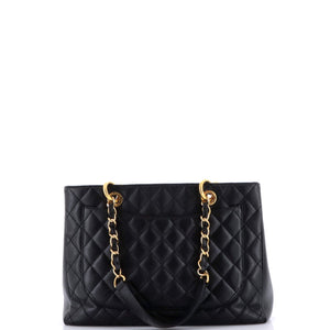 Grand Shopping Tote Quilted Caviar