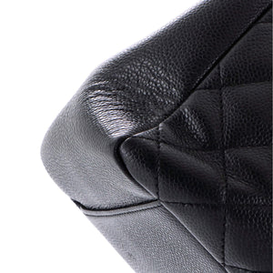 Grand Shopping Tote Quilted Caviar
