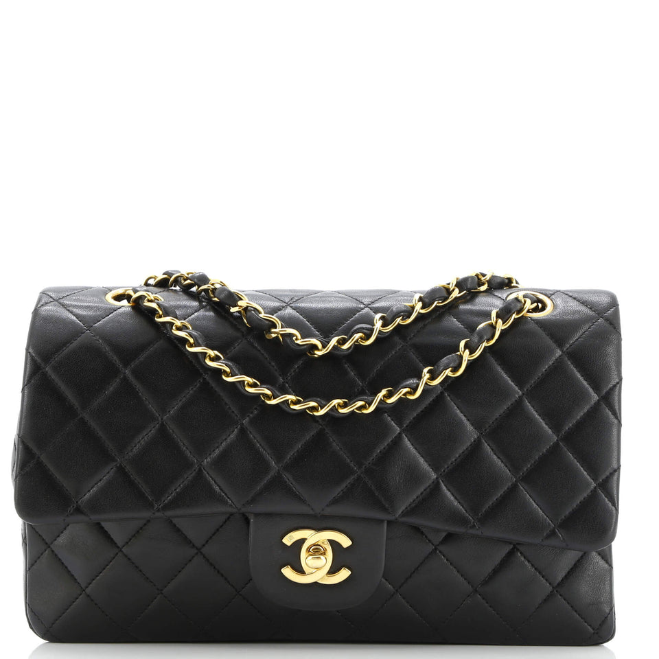 Vintage Classic Double Flap Bag Quilted Lambskin Medium