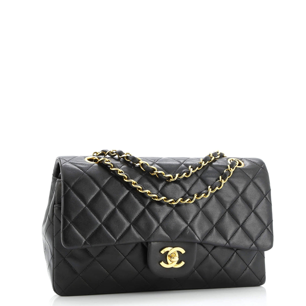 Vintage Classic Double Flap Bag Quilted Lambskin Medium