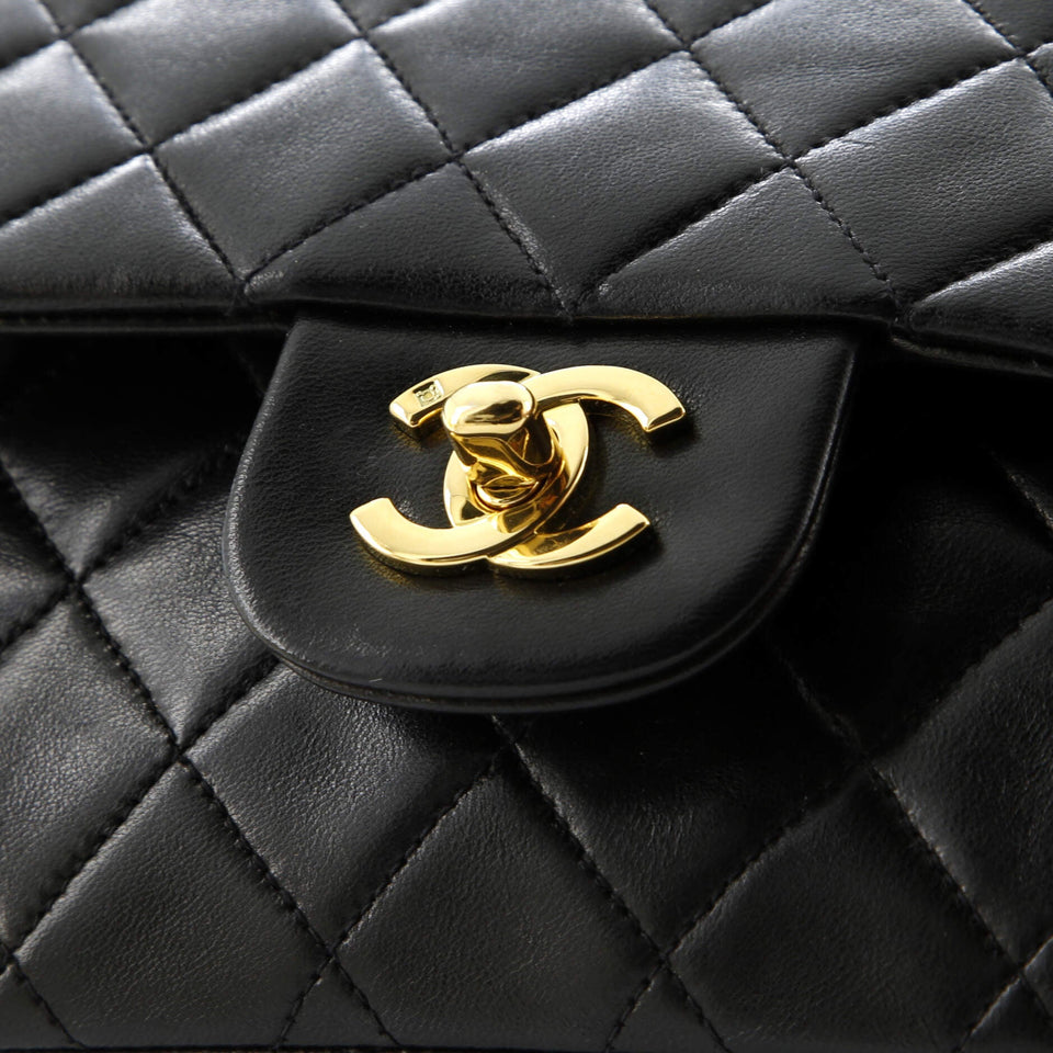 Vintage Classic Double Flap Bag Quilted Lambskin Medium
