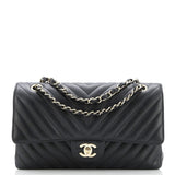 Classic Double Flap Bag Chevron Caviar Medium