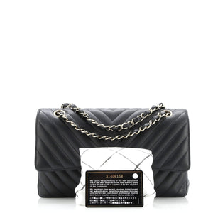 Classic Double Flap Bag Chevron Caviar Medium