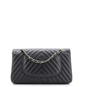 Classic Double Flap Bag Chevron Caviar Medium