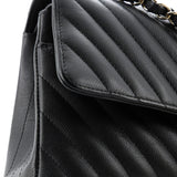 Classic Double Flap Bag Chevron Caviar Medium