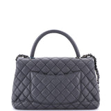 Coco Top Handle Bag Quilted Caviar Small