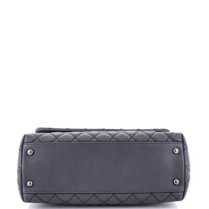 Coco Top Handle Bag Quilted Caviar Small