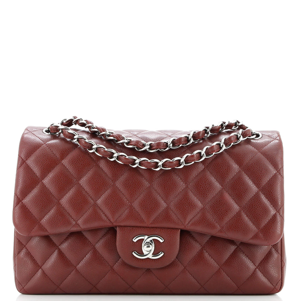 Classic Double Flap Bag Quilted Caviar Jumbo
