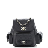 Duma Multipocket Drawstring Backpack Quilted Caviar Mini