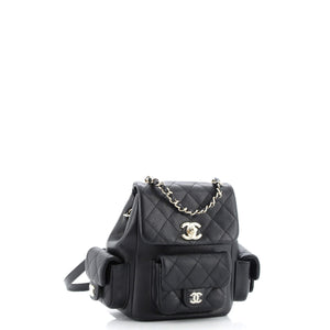 Duma Multipocket Drawstring Backpack Quilted Caviar Mini