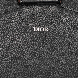 Dior Navy Blue Oblique Canvas And Leather Mini Saddle Backpack