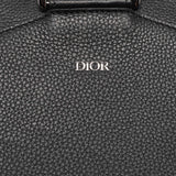 Dior Navy Blue Oblique Canvas And Leather Mini Saddle Backpack