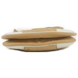 Prada Nylon Leather Shoulder Bag Beige White