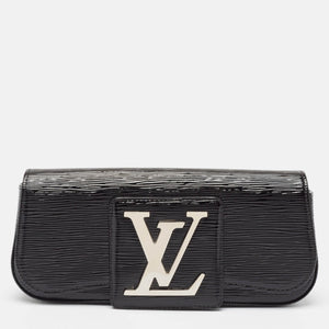 Louis Vuitton Black Electric Epi Leather Sobe Clutch..