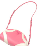 Prada Leather Shoulder Bag BEGONIA BIAN Pink White 1BH140