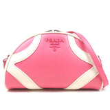Prada Leather Shoulder Bag BEGONIA BIAN Pink White 1BH140