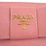 Prada Ribbon Leather Shoulder Bag Purse TAMARIS Pink 1NF674