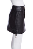 Chanel Salzburg Collection Black Calfskin Mini Skirt SZ 38