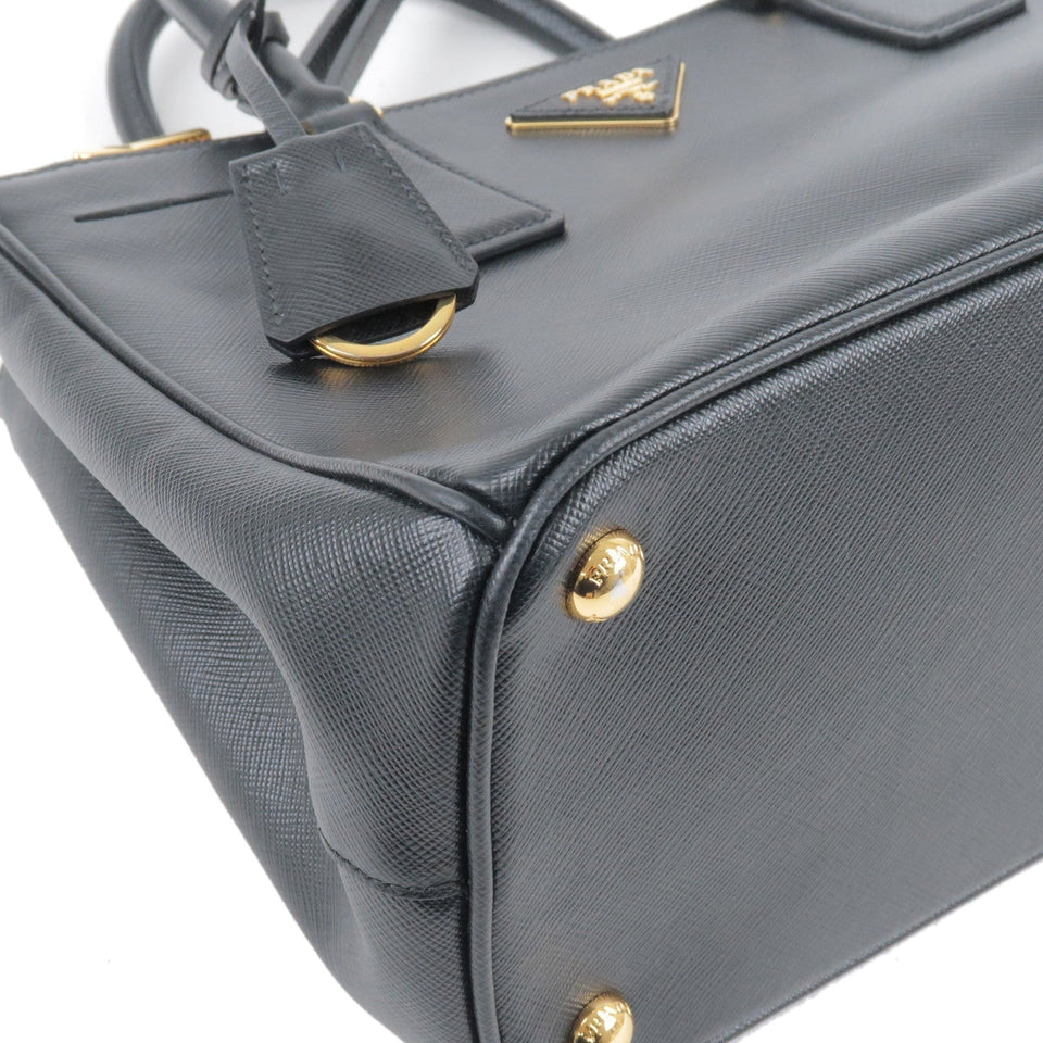 Prada Leather 2Way Hand Bag Shoulder Bag NERO Black BN1801