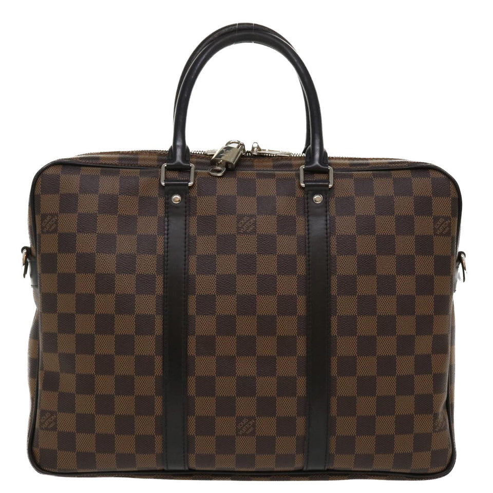 LOUIS VUITTON Damier Porte Documents Voyage PM Business Bag N41466 LV Auth 35608