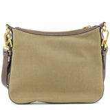 Prada Nylon Jaquard Leather Shoulder Bag Beige Brown BT0706