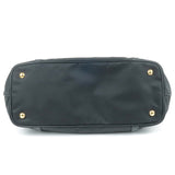 Prada Logo Nylon Leather 2Way Bag Tote Bag NERO Black BR4253