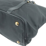 Prada Logo Nylon Leather 2Way Bag Tote Bag NERO Black BR4253