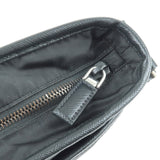 Prada Logo Nylon Leather Shoulder Bag NERO Black 2VH797