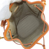 Prada Logo Jacquard Leather 2Way Bag Shoulder Bag Beige 1BH038