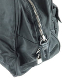 Prada Logo Nylon Leather Hand Bag Black NERO BR0496